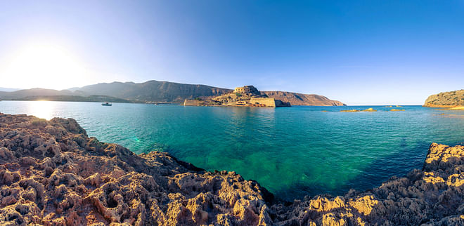 Kreta - Panoramablick auf die Insel Spinalonga