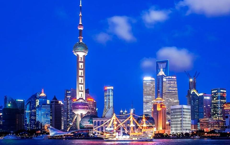 Shanghai Night River Cruise with Xinjiang Dining Experience
