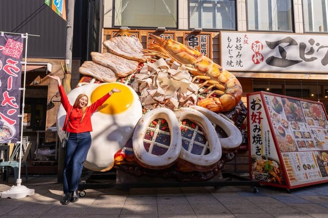 (1 Group Only) Osaka Dotonbori Food Tour Wagyu & Ramen Takoyaki 6