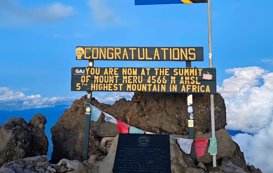 Private 3-Day Mount Meru Trek in Arusha National Park
