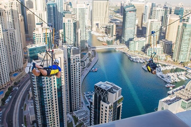 Dubai Ziplining Adventure Experience with Photos & Videos