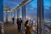 Guests enjoying panoramic views on level 125.
