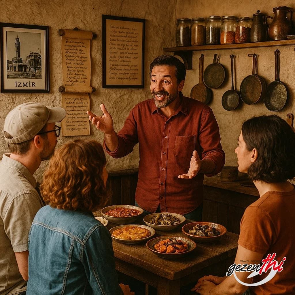 A local guide sharing the stories behind traditional Izmir dishes