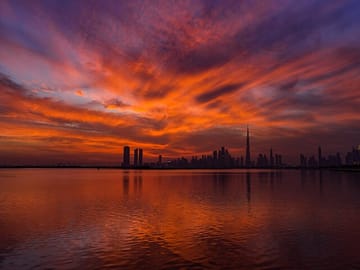 Dubai Evening Sky view