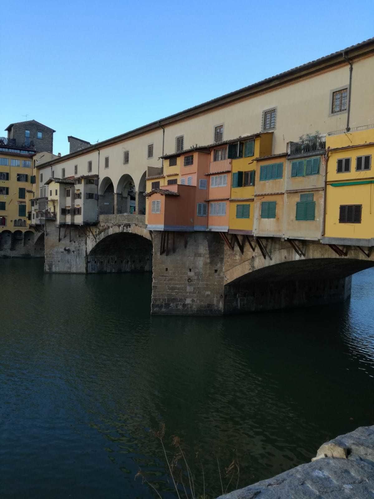 View of Ponte Vecchio on the river Arno