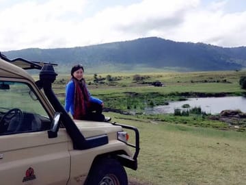 A client enjoy the sceneries in manyara