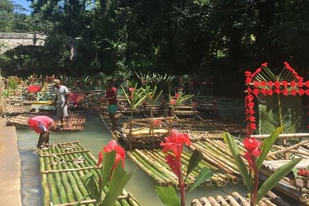 1 Hour River Bamboo Rafting and Limestone Foot Massage from Montego Bay