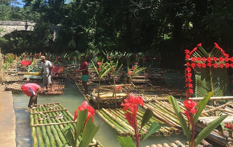 1 Hour River Bamboo Rafting and Limestone Foot Massage from Montego Bay