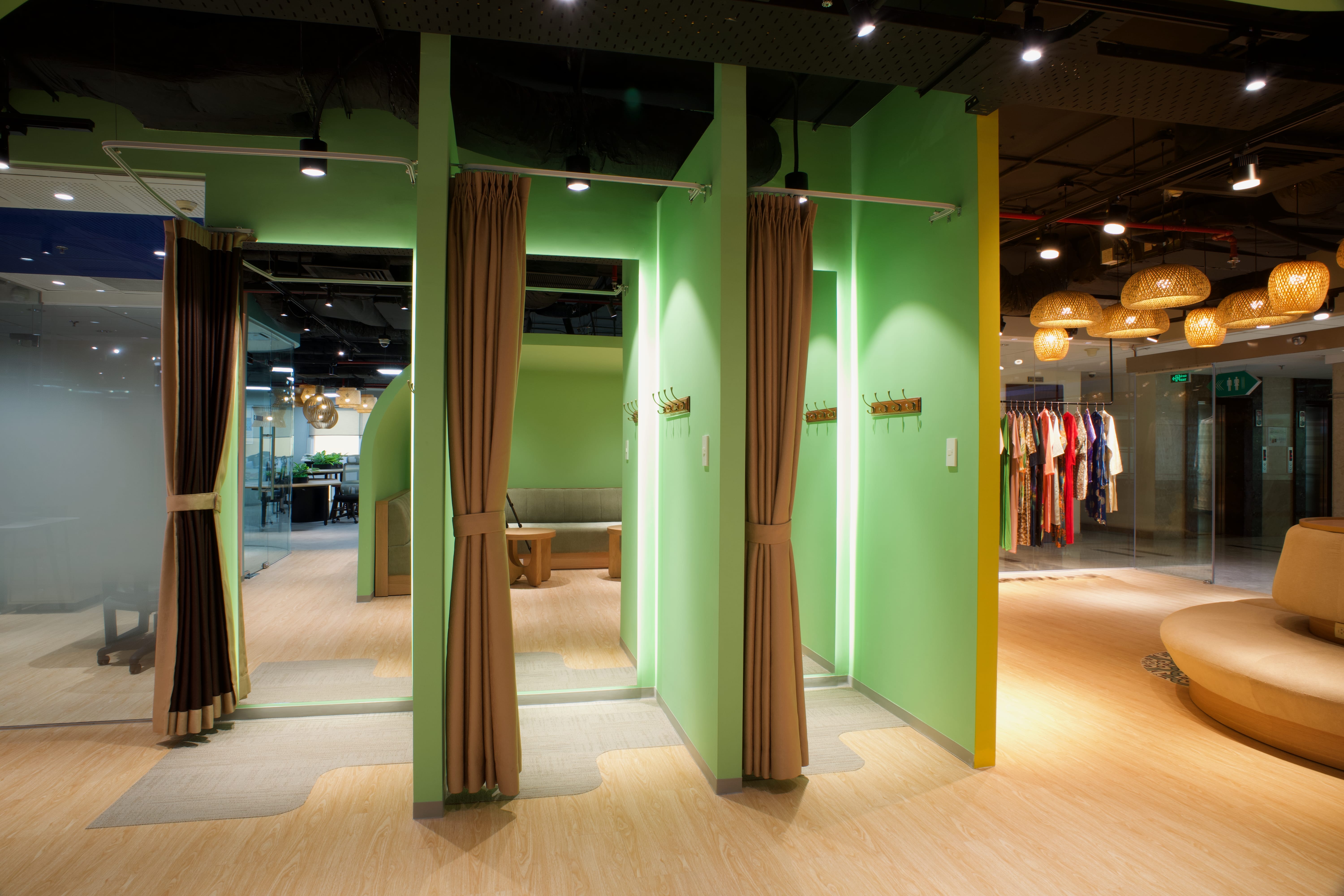 We also have changing room! Try to different outfits and find your favorite
