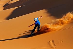 Exciting Dubai Dune Buggy Safari & Sand Boarding & BBQ Dinner & Belly Dance Show