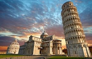 Pisa with its Unique Leaning Tower from Montecatini 