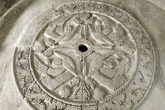 The Exaltation of the Holy Cross relief from the Katskhi Monastery