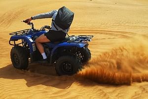 Self Drive Quad Bike Desert Safari with Sand Boarding and Desert Camp Dinner