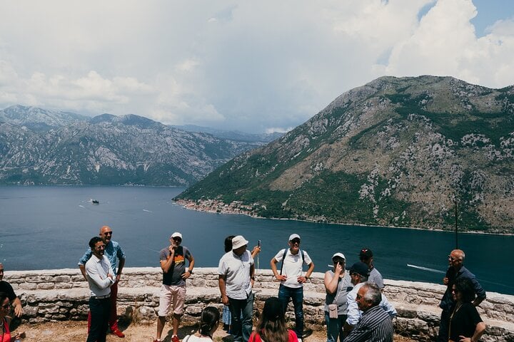 Guided sightseeing stop high above the Bay of Kotor, where guests learn about Montenegro’s history and enjoy sweeping coastal views.