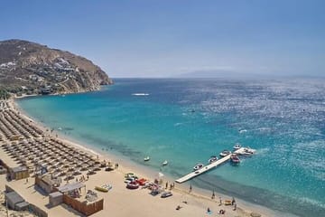 Beach Escape and Mykonos Town Exploration for Cruise Passengers