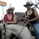 Enjoying horse rides