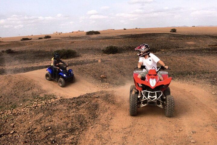 Quad Biking Adventure in Agafay Desert & Ourika Valley Excursion