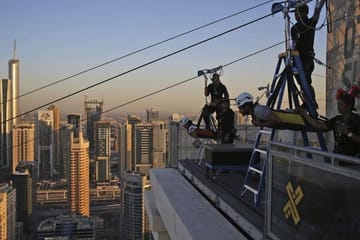 Experience the Dubai Marina Zipline Adventure at XLine