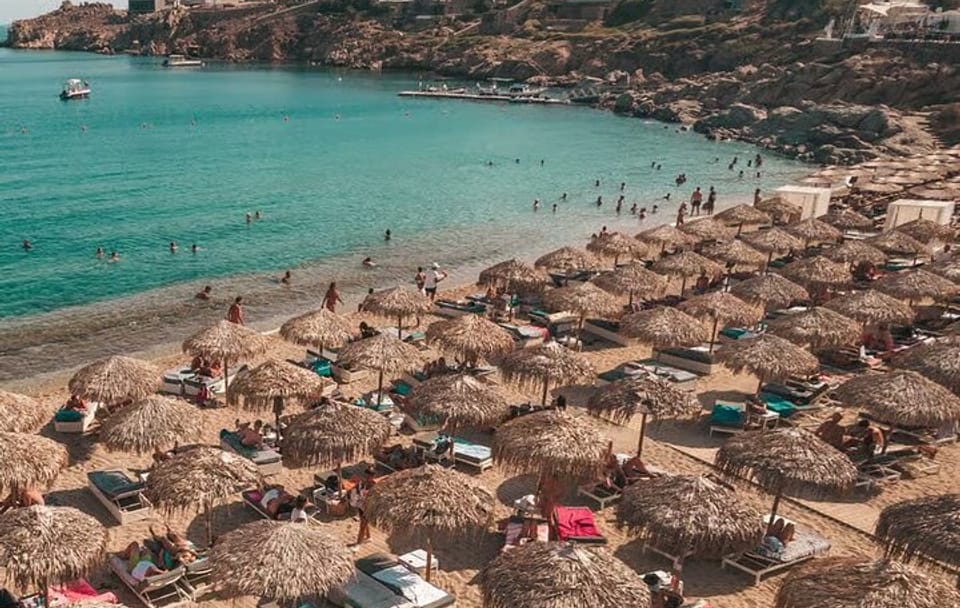 Walking Tour of Mykonos Town and Relaxation at Thalas Beach