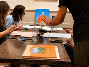 Guided Painting with Unlimited Wine Sant’Ambrogio Florence