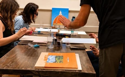 Guided Painting with Unlimited Wine Sant’Ambrogio Florence
