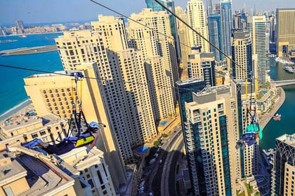 Zipline Experience in Dubai Marina with 1 Way optional Transfers