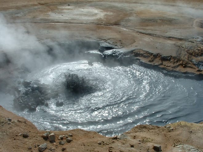 Bubbling hot mud in the Namaskard area
