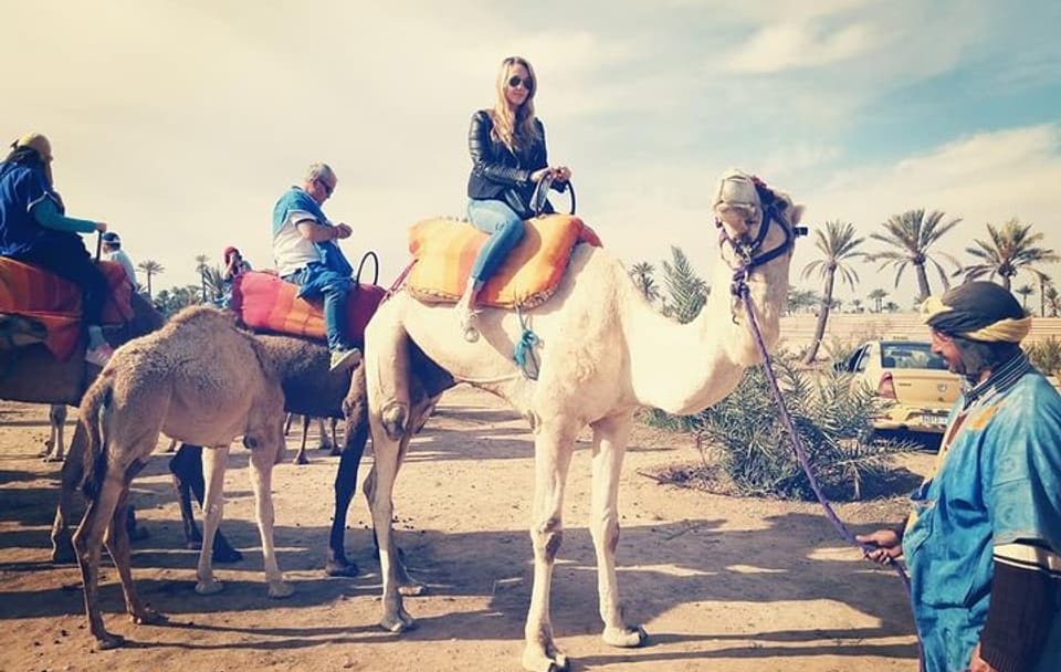 Camel Trekking Tour in the Marrakech Desert Landscape