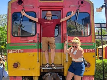 Best Photo Action at Maeklong Railway Market
