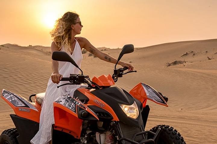 Red Dunes Quad Bike Safari & Dubai Marina Cruise Dinner ( 2 Days Tour )