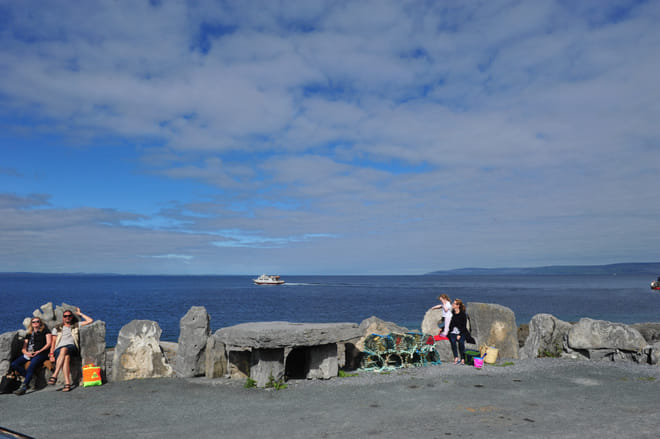 Return ferry ticket from Rossaveal to Inishmore, Aran Island. Self guided. 40 minutes. 8