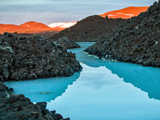 A view of the Blue Lagoon in Iceland
