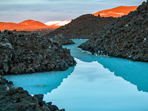 A view of the Blue Lagoon in Iceland
