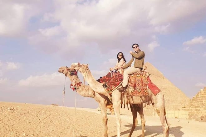Camel or Horse riding Giza Pyramids Desert 
