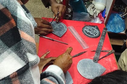 Traditional Stone Slate Carving Workshop in Kathmandu