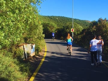 The e-bike tour follows a 16km route that circles the island 360 degrees.