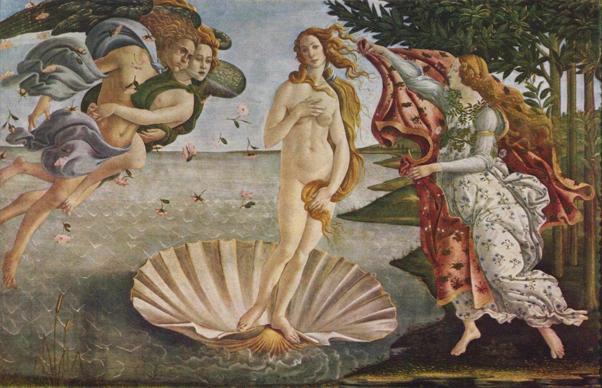 Close-up of the Birth of Venus painting by Botticelli