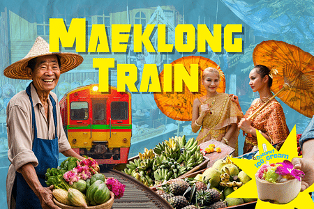 Classic Thai Culture Tour: Maeklong Railway, Floating Market & Café