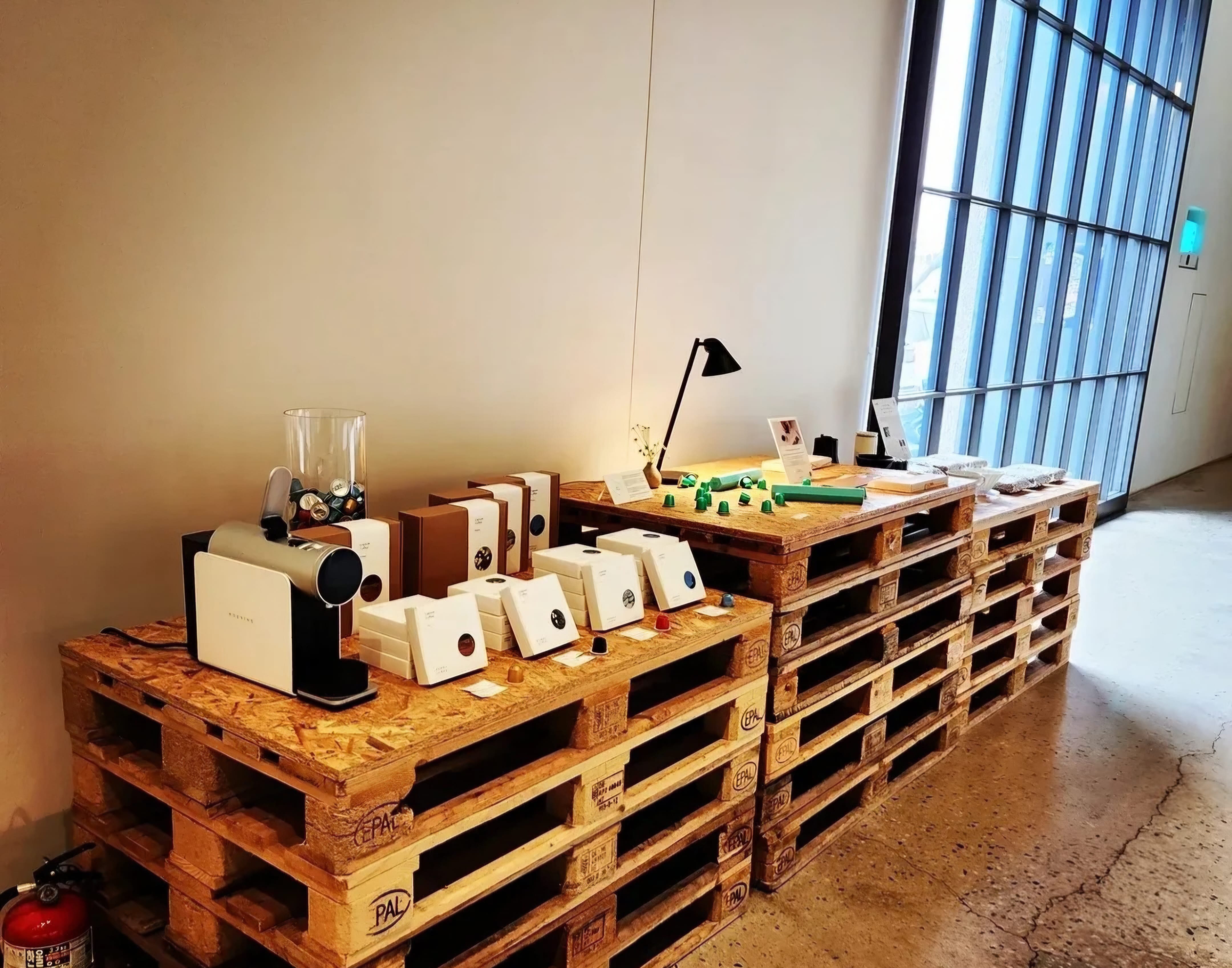 Unique coffees sold at the café.