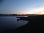 The lake has no visible water coming in or going out as most of its water comes and leaves underground.