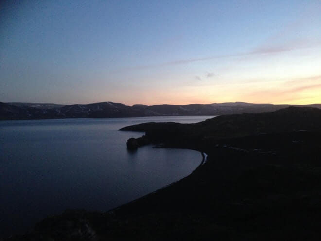 The lake has no visible water coming in or going out as most of its water comes and leaves underground.
