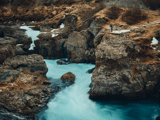 Barnafoss waterfall