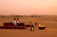 Romantic desert dinner