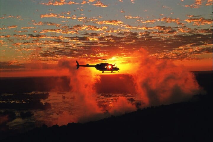 15 minutes scenic helicopter flight above Victoria Falls-Zimbabwe