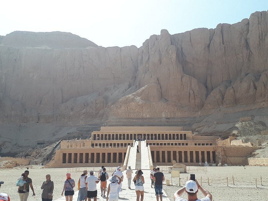 Hatshepsut Temple corridor, West Bank, Luxor, Egypt