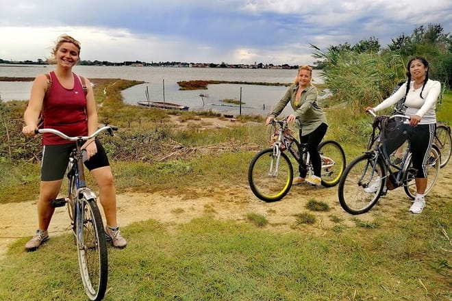 Biking along the lagoon
