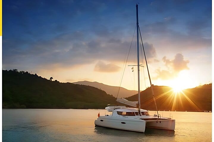 Find tranquility and watch the majestic sun set behind the lush coastal mountains on your Costa Rica Catamaran Private Sunset Tour!