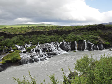 Hraunfossar is a scenic waterfall (we have many of those) located in Iceland