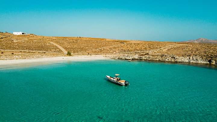 Rineia island near Delos and Mykonos