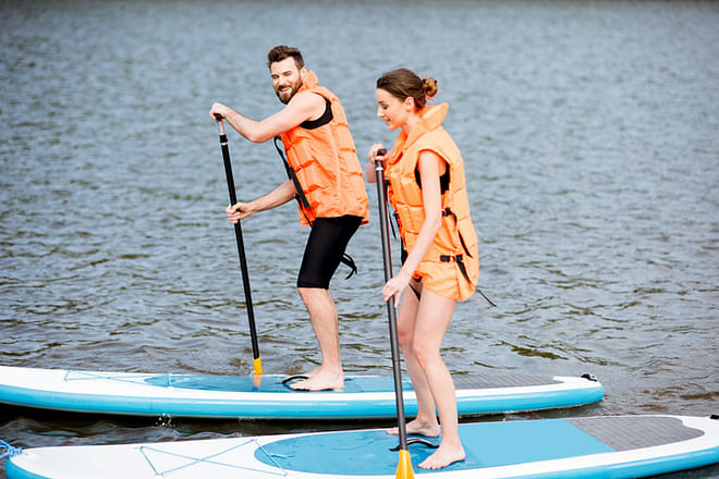 Private stand up paddle surf lessons in Isla Canela